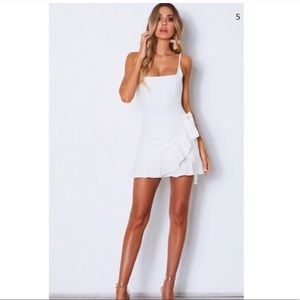 White wrap dress